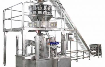 ਜ਼ਿੱਪਰ ਪੈਕਿੰਗ ਸੀਲਿੰਗ ਮਸ਼ੀਨ ਦੇ ਨਾਲ ਆਟੋਮੈਟਿਕ ਰੋਟਰੀ ਡੋਏ ਬੈਗ