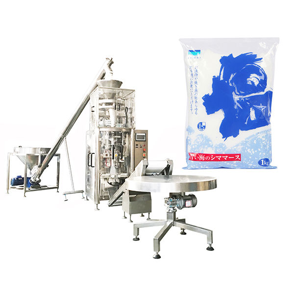 ਲੰਬਕਾਰੀ ਫਾਰਮ ਭਰਨ ਵਾਲੀ ਸਿਲ ਦੀ ਮਸ਼ੀਨ ਲੂਣ ਦੇ ਨਾਲ ਵਾਲੀਅਮ ਕੱਪ ਲਈ