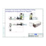 ਚੋਟੀ ਦੇ ਸਟਿੱਕਰ ਬੈਗ ਦੇ ਨਾਲ ਆਟੋਮੈਟਿਕ ਫਲੈਟ ਬੌਟਮ ਬੈਗ ਫਾਰਮਿੰਗ ਫਿਲਿੰਗ ਸੀਲਿੰਗ ਪੈਕੇਜਿੰਗ ਰੈਪਿੰਗ ਲਾਈਨ ਸਾਡੇ ਗਾਹਕ ਦੁਆਰਾ ਆਰਡਰ ਹੈ