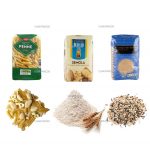 ਅਨਾਜ ਲਈ ਆਟੋਮੈਟਿਕ ਫਲੈਟ ਥੱਲੇ ਵਾਲਾ ਬੈਗ ਫਿਲਿੰਗ ਲੇਬਲਿੰਗ ਪੈਕੇਜਿੰਗ